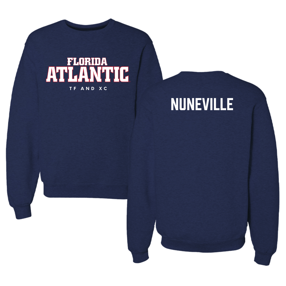 Florida Atlantic University TF and XC Navy Crewneck - William Nuneville