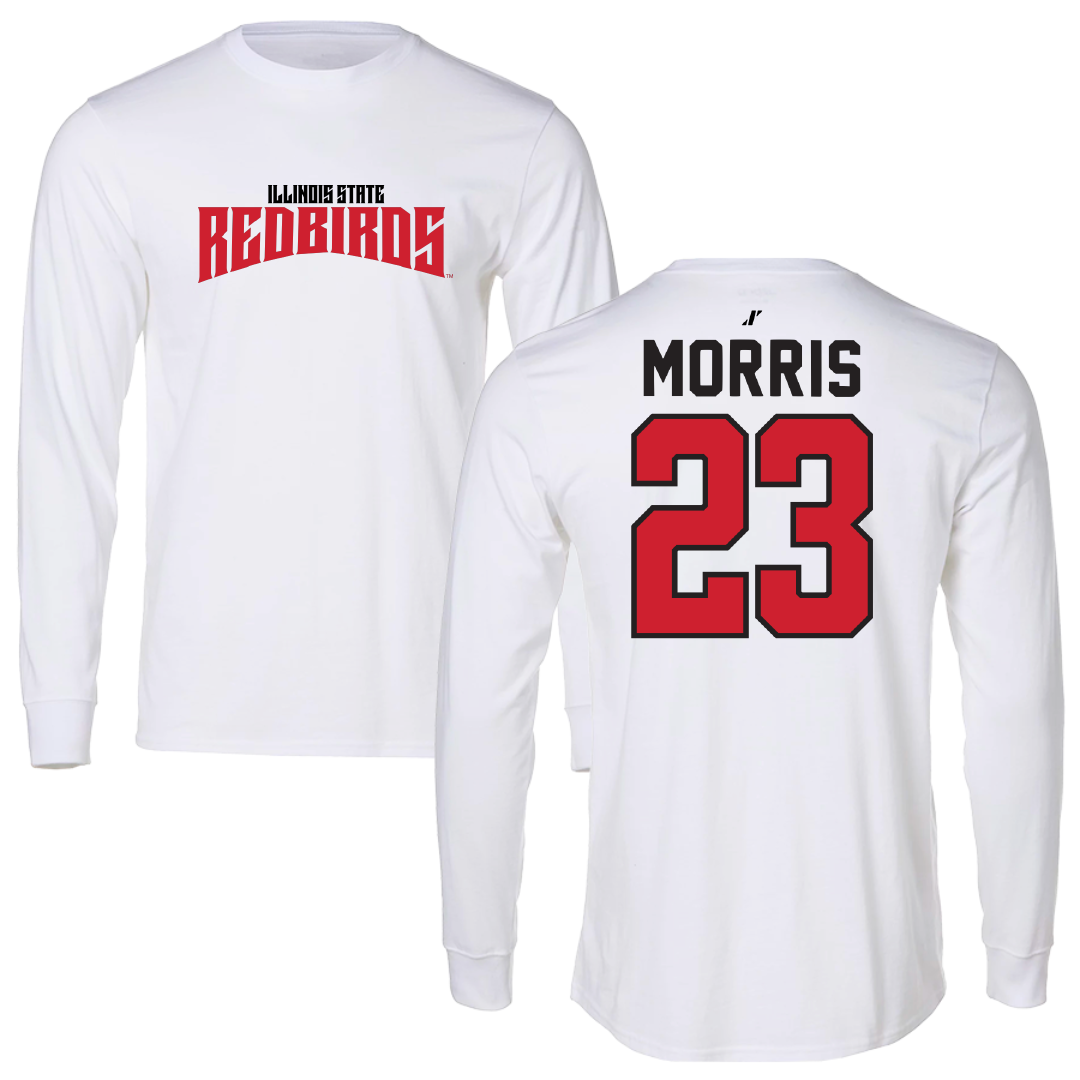 Illinois State University Baseball White Classic Long Sleeve - #23 Judah Morris