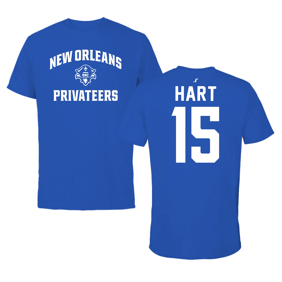 University of New Orleans Basketball Blue General Tee - #15 Carlos Hart