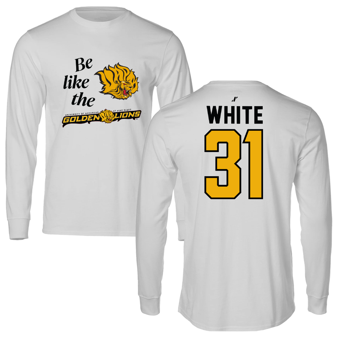 University of Arkansas-Pine Bluff Football Light Gray Be Like Us Performance Long Sleeve - #31 Jaylen White