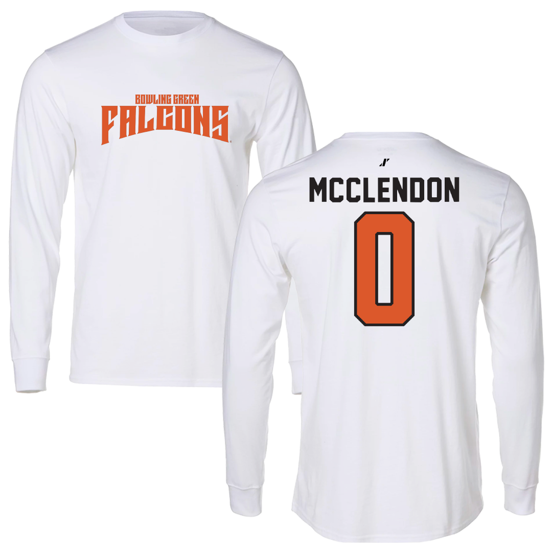 Bowling Green State University Football White Classic Long Sleeve - #0 Darius McClendon