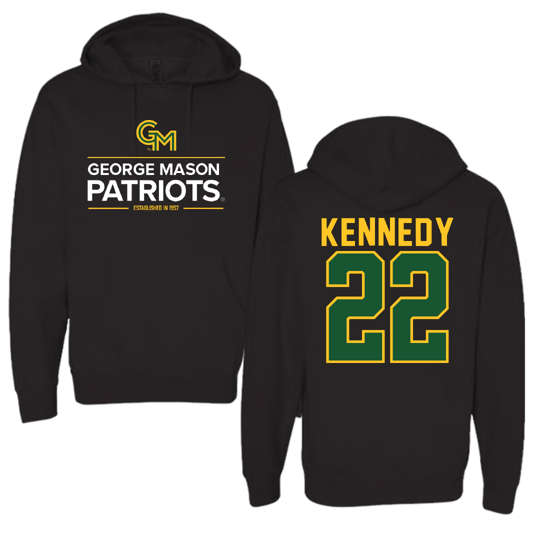 George Mason University Volleyball Black General Hoodie - #22 Olyvia Kennedy