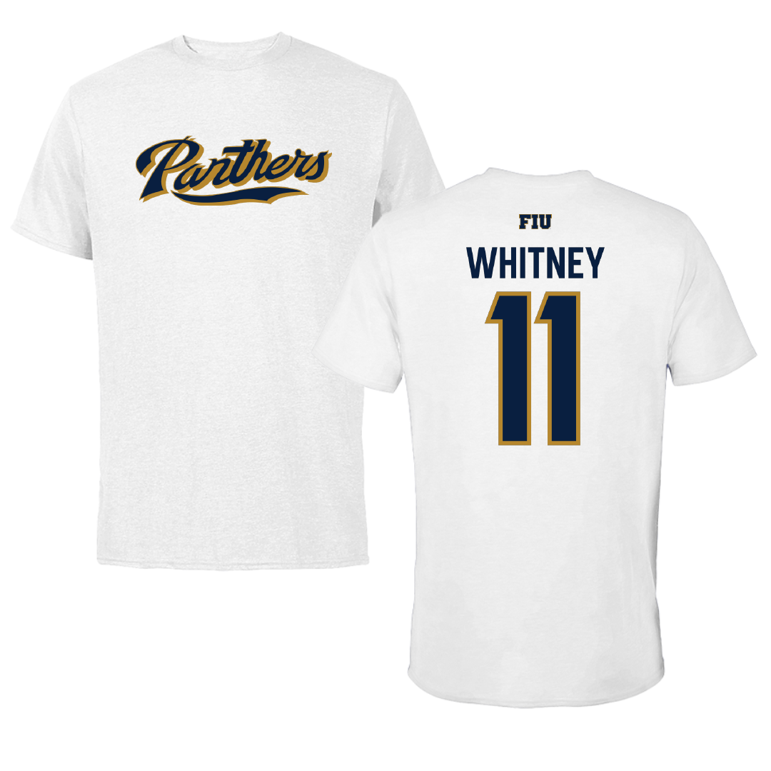 Florida International University Softball White Performance Tee - #11 Ella Whitney
