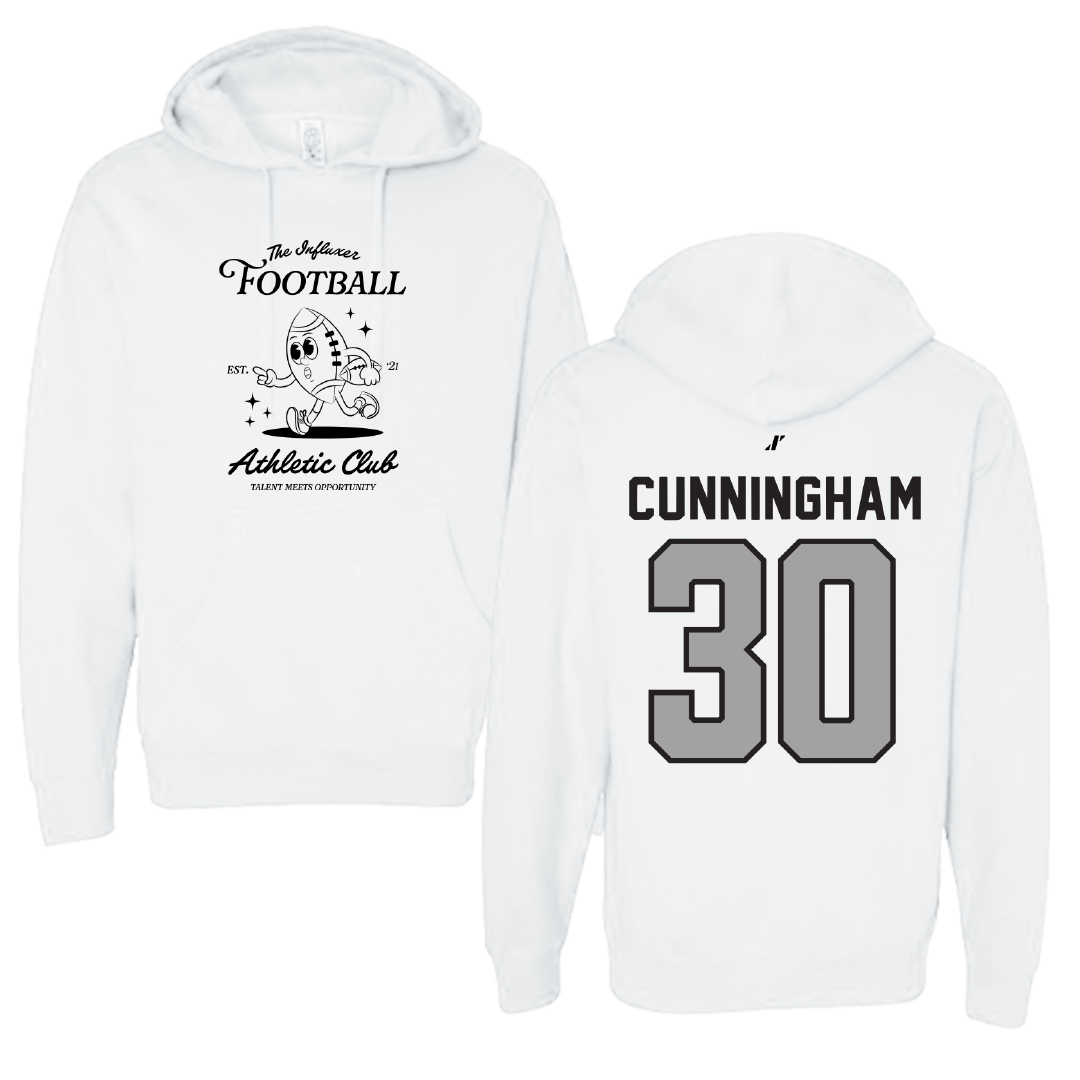 Football White Influxer Athletic Club Hoodie - #30 Judd Cunningham