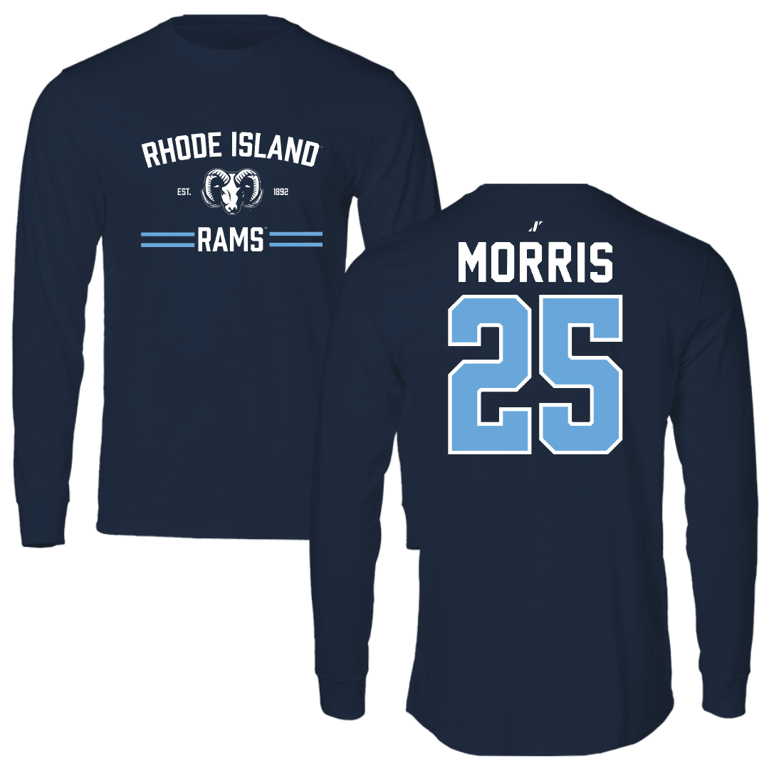 University of Rhode Island Baseball Navy General Performance Long Sleeve - #25 Zach Morris