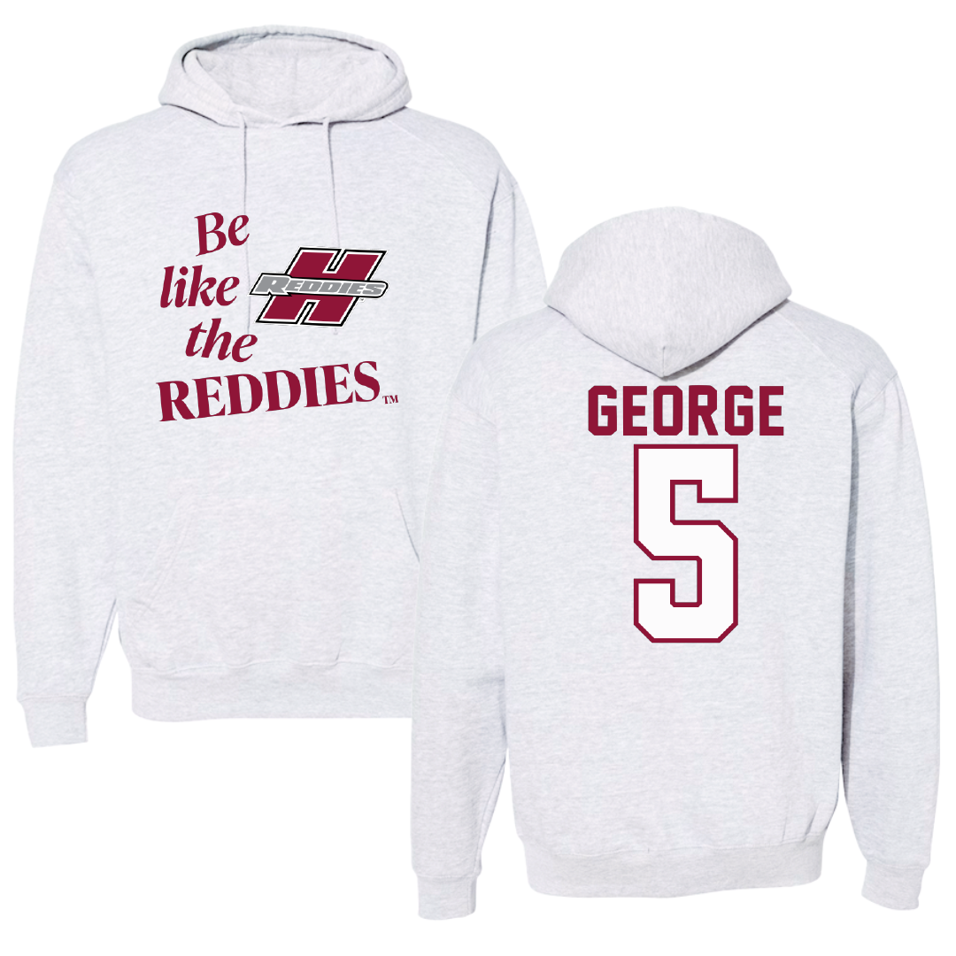 Henderson State University Football Light Gray Be Like Us Hoodie - #5 Elijah George