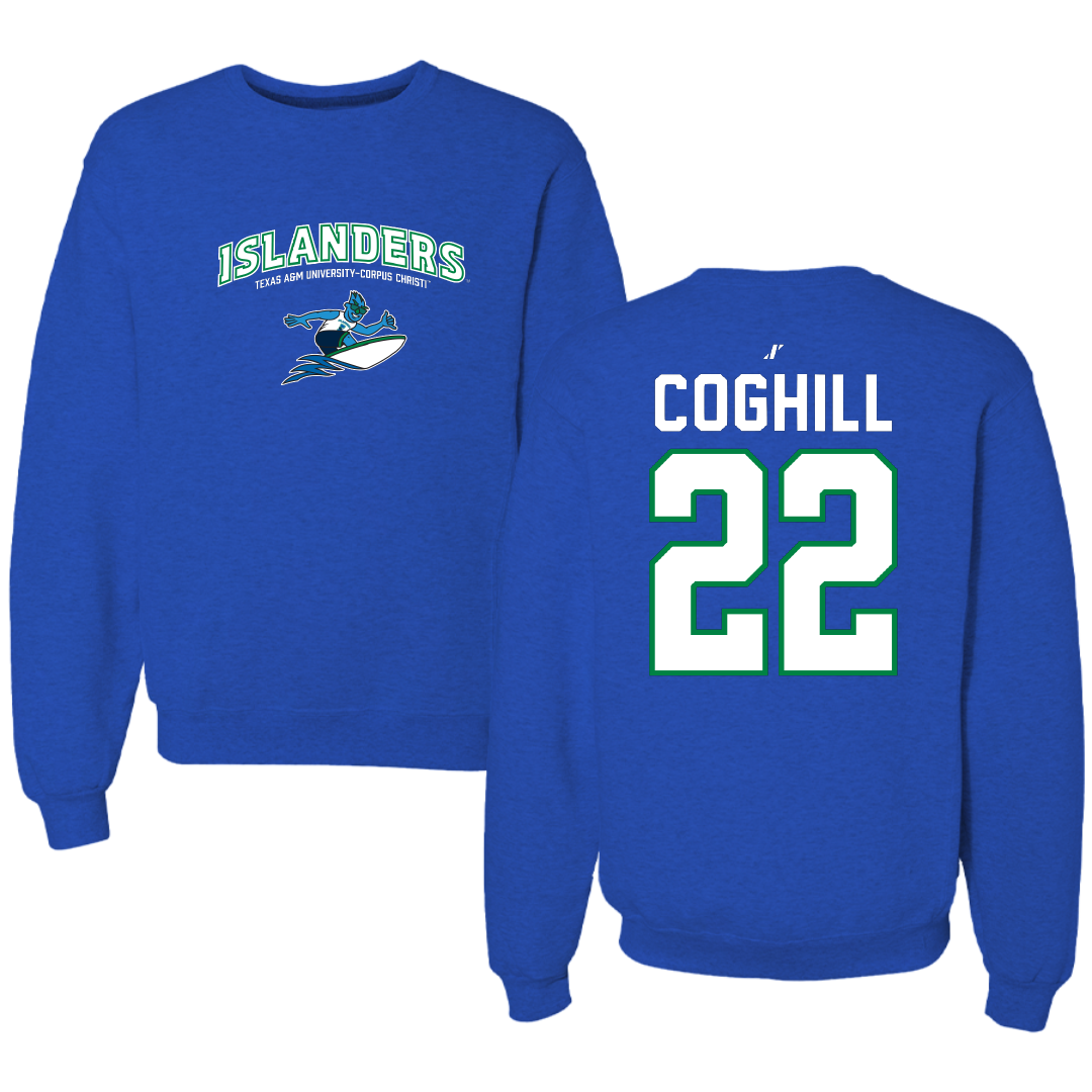 Texas A&M University-Corpus Christi Soccer Blue General Crewneck - #22 Paige Coghill