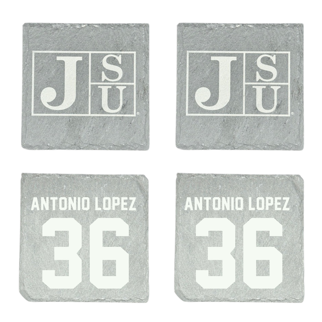 Jackson State University Soccer Stone Coaster (4 Pack)  - #36 Karime Antonio Lopez