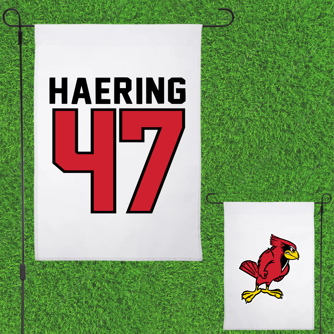 Illinois State University Football White Garden Flag - #47 Mark Haering