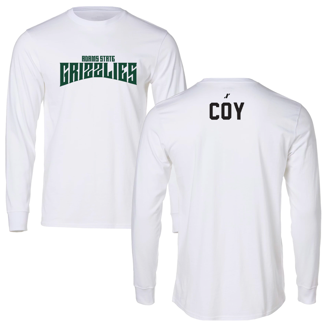 Adams State University Wrestling White Classic Long Sleeve - Greg Coy