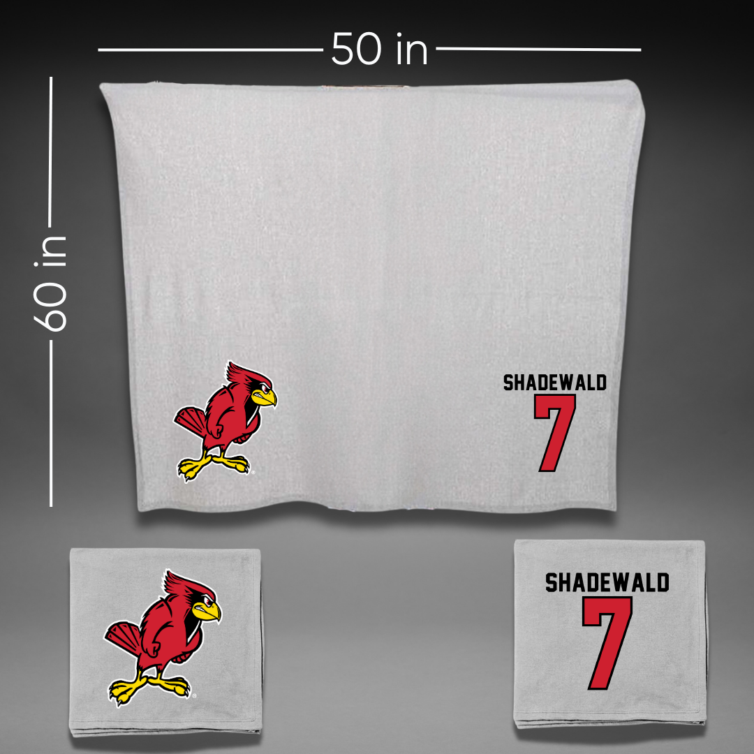 Illinois State University Volleyball Gray Blanket - #7 Aida Shadewald