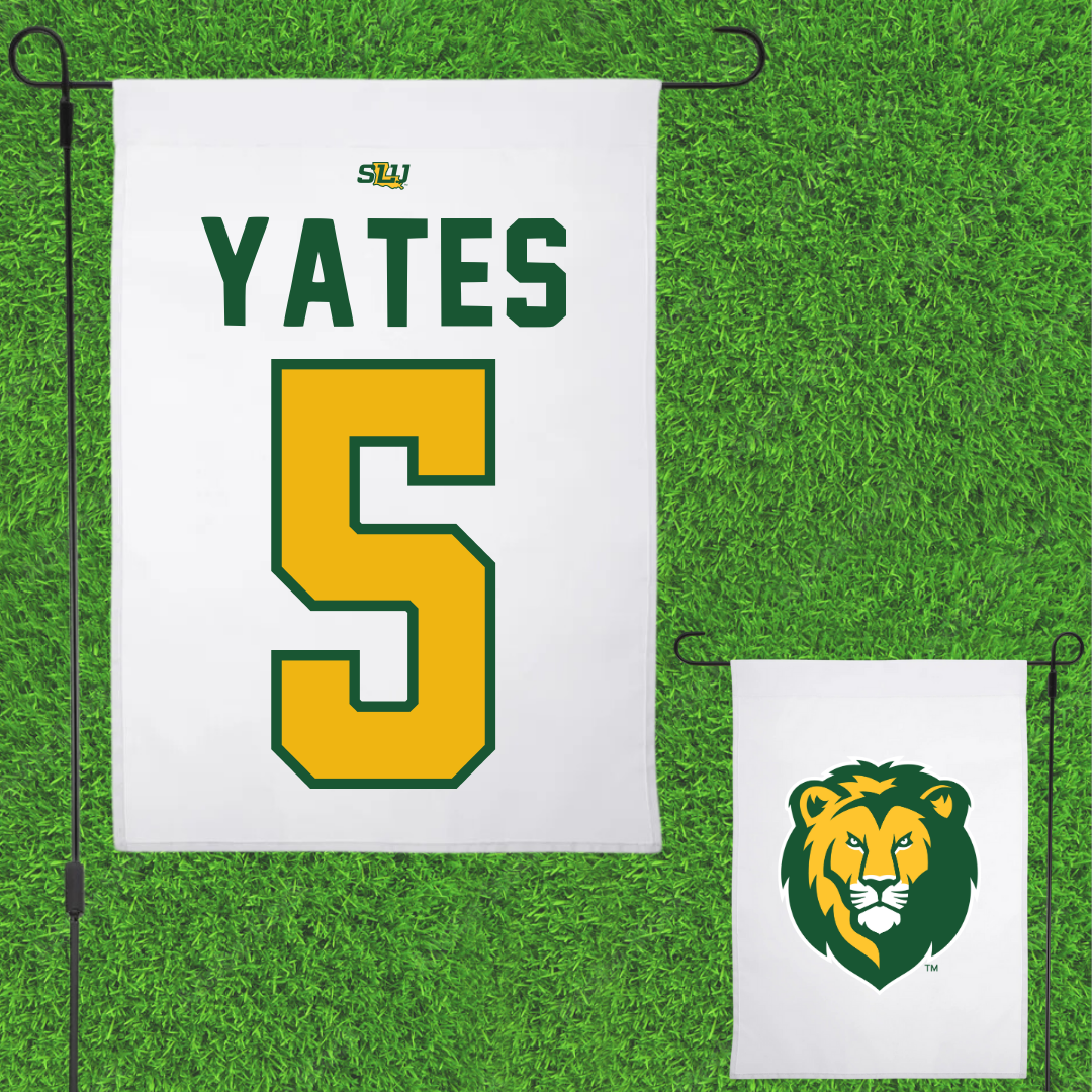 Southeastern Louisiana University Basketball White Garden Flag - #5 Tyrell Yates