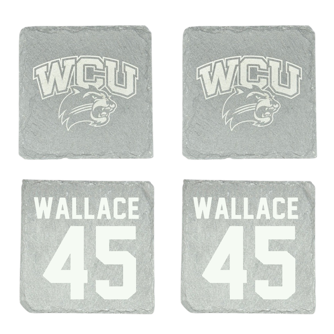 Western Carolina University Football Stone Coaster (4 Pack)  - #45 Justin Wallace