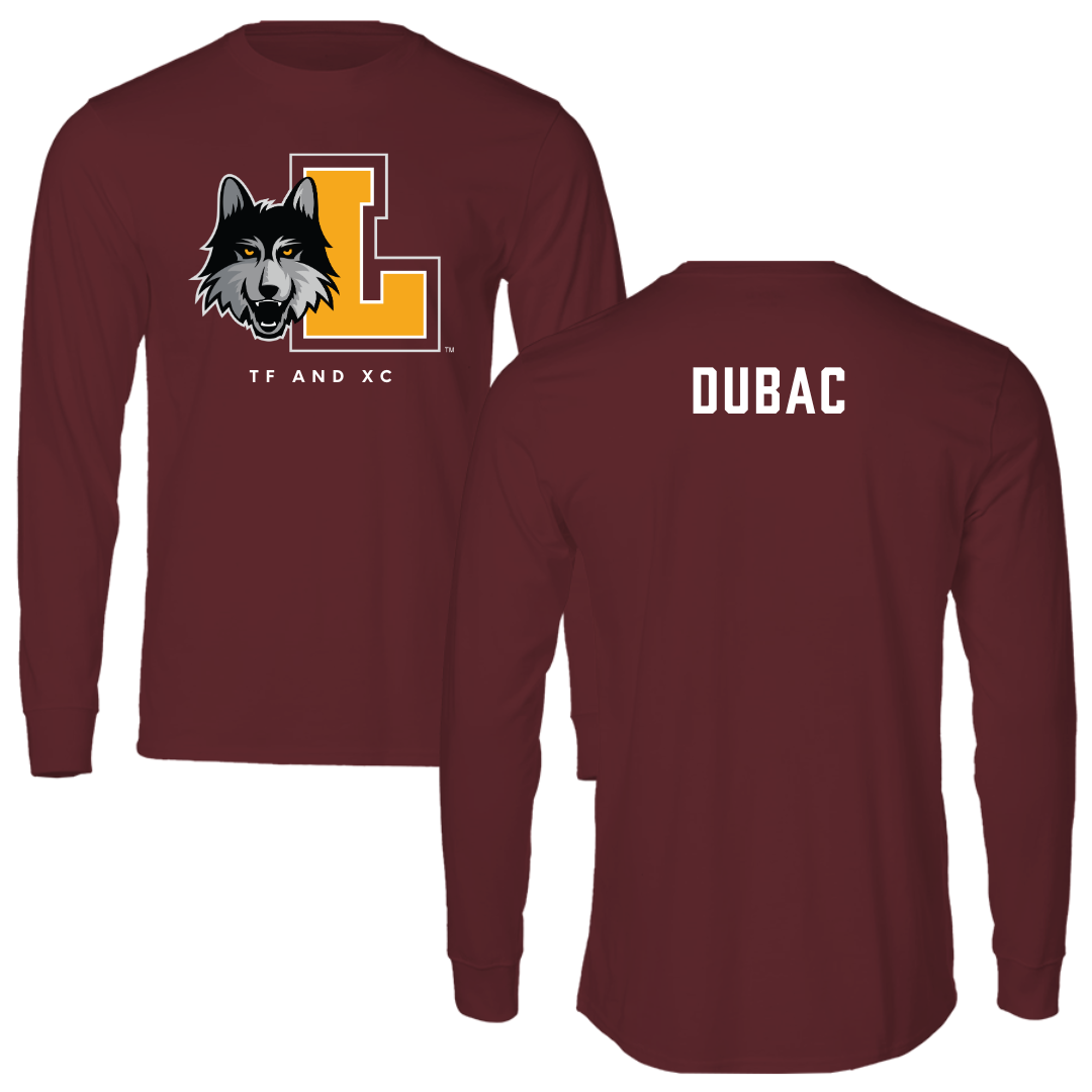 Loyola University-Chicago TF and XC Maroon Mascot Performance Long Sleeve - Mia Dubac
