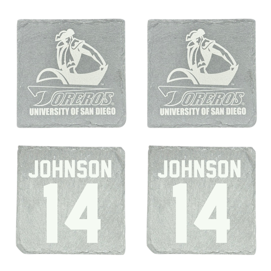 University of San Diego Softball Stone Coaster (4 Pack)  - #14 Taylor Johnson