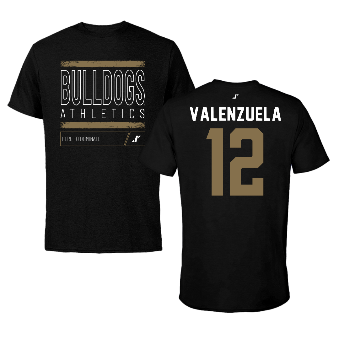 Bryant University Softball Black Dominate Performance Tee - #12 Faith Valenzuela