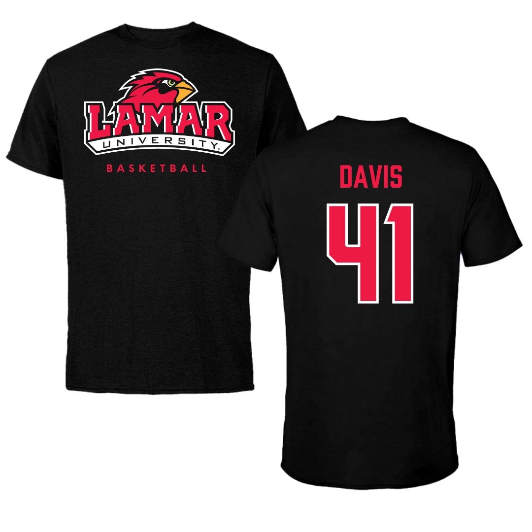 Lamar University Basketball Black Performance Tee - #41 Akasha Davis