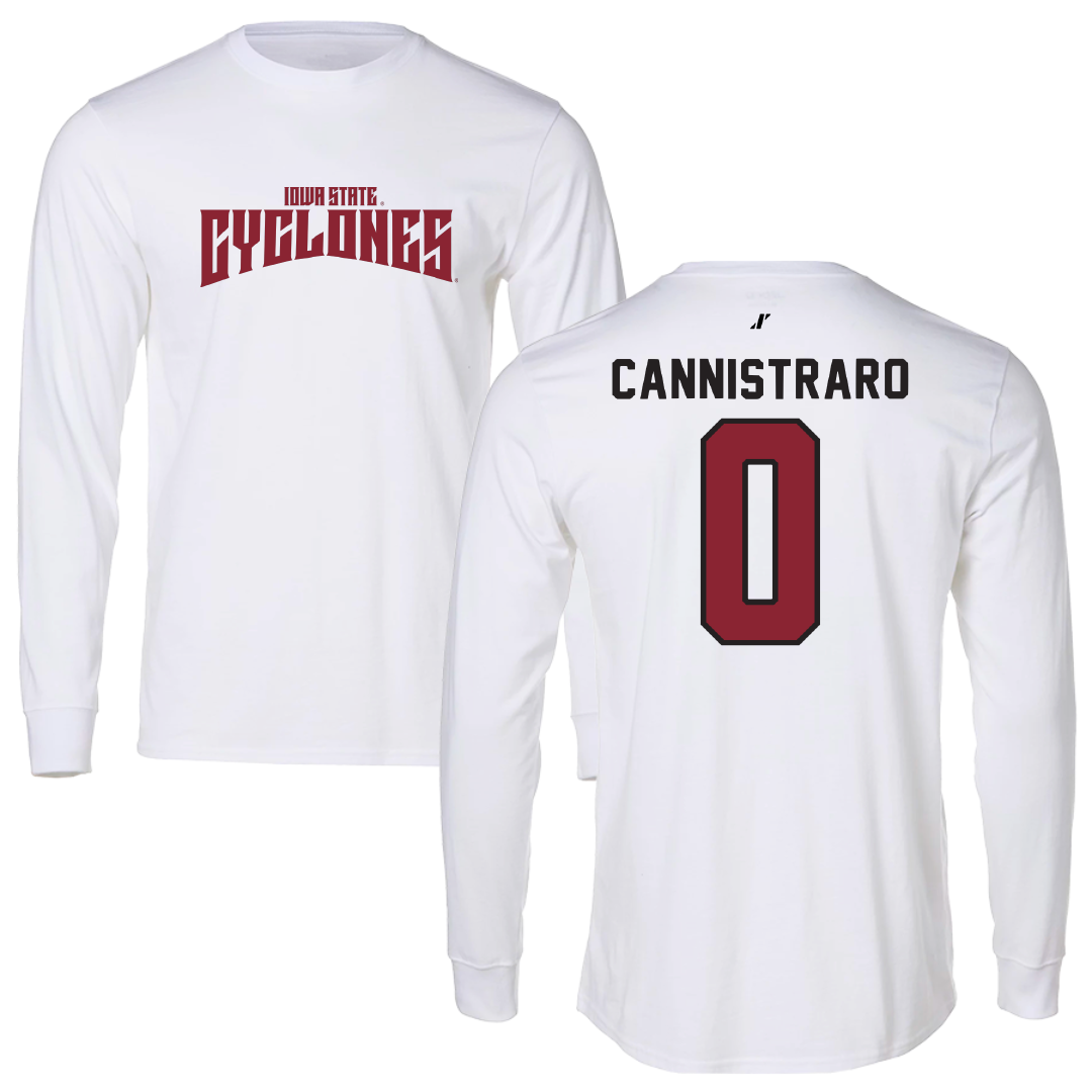 Iowa State University Soccer White Classic Long Sleeve - #0 Kasey Cannistraro