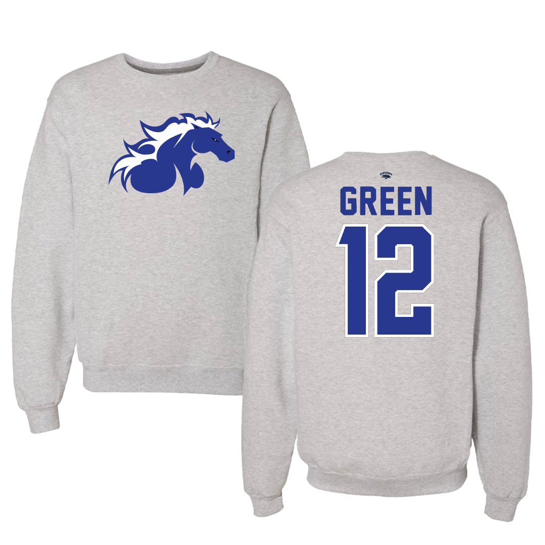 North American University Basketball Gray Crewneck - #12 Desmond Green