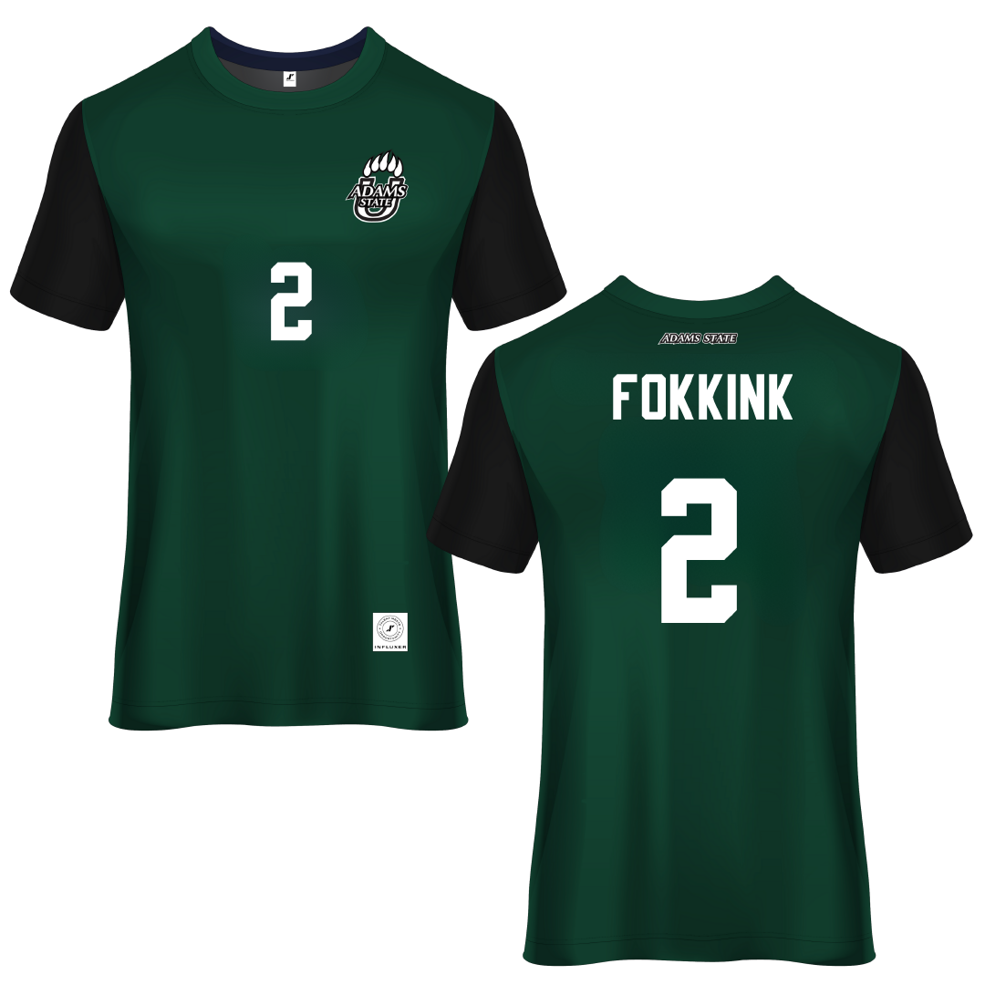Adams State University Green Soccer Jersey - #2 Jelmer Fokkink