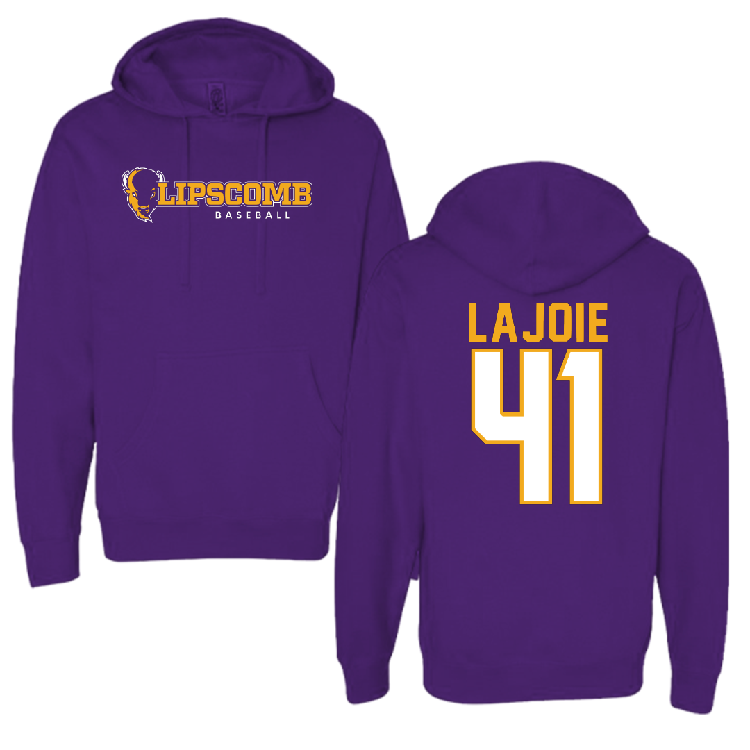 Lipscomb University Baseball Purple Block Hoodie - #41 Josh Lajoie