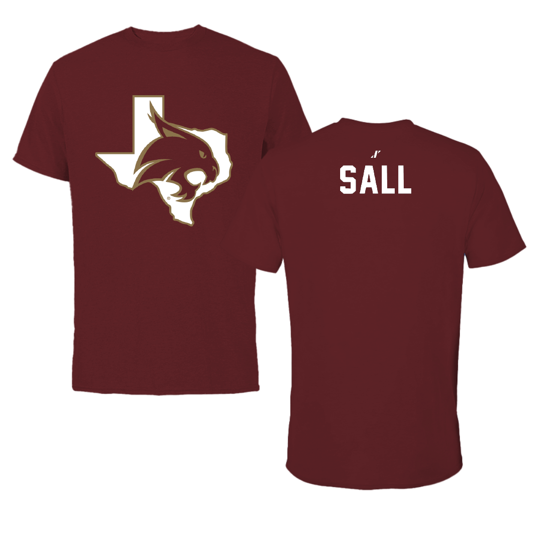 Texas State University TF and XC Maroon State Tee - Lamine Sall