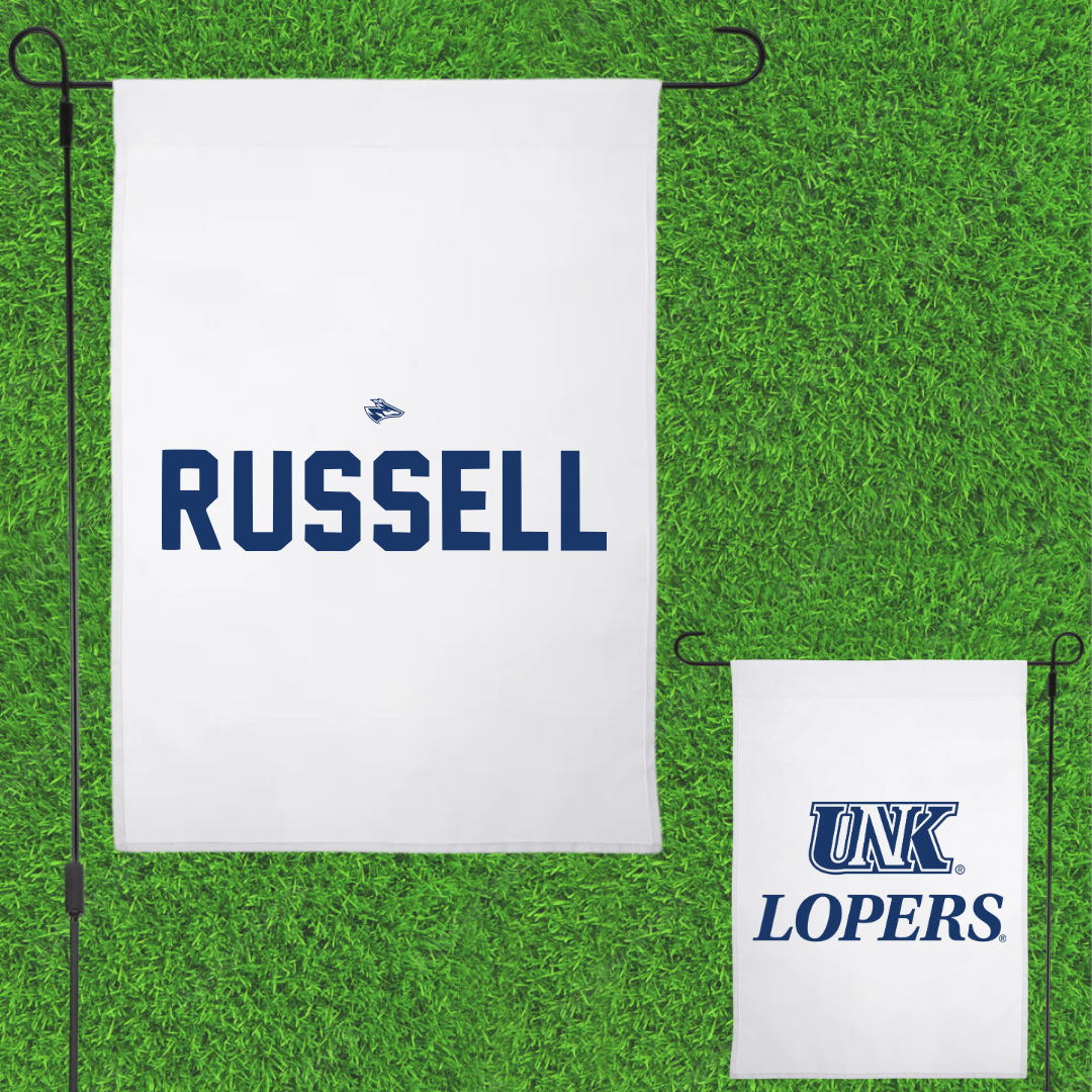 University of Nebraska at Kearney TF and XC White Garden Flag - Brianna Russell