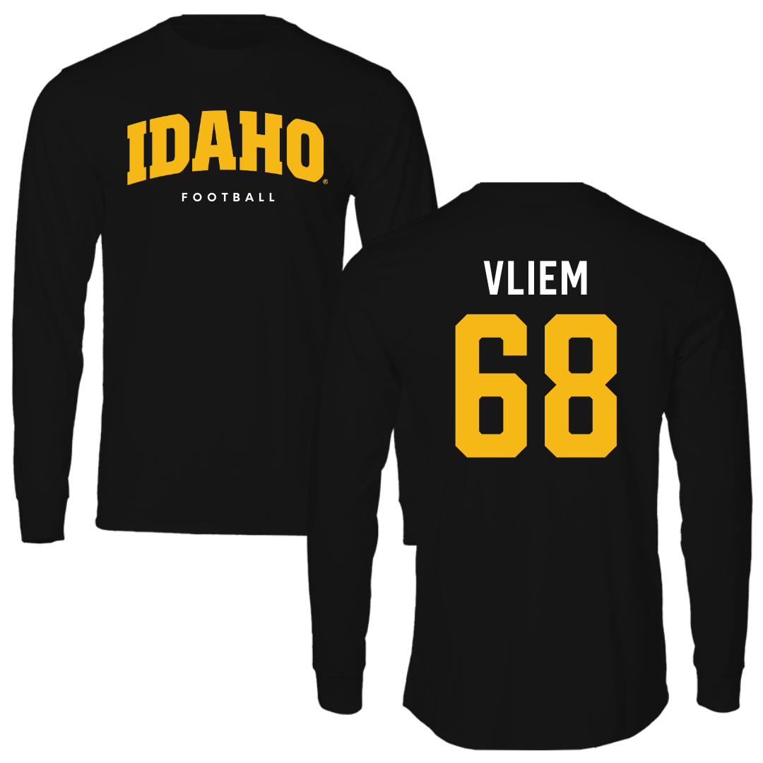 University of Idaho Football Black Long Sleeve - #68 Charlie Vliem