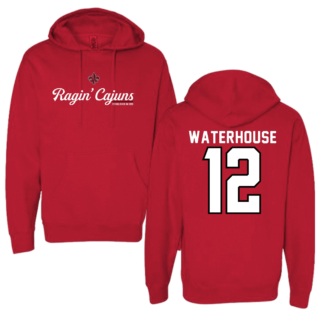 University of Louisiana at Lafayette Soccer Red General Hoodie - #12 Hailly Waterhouse