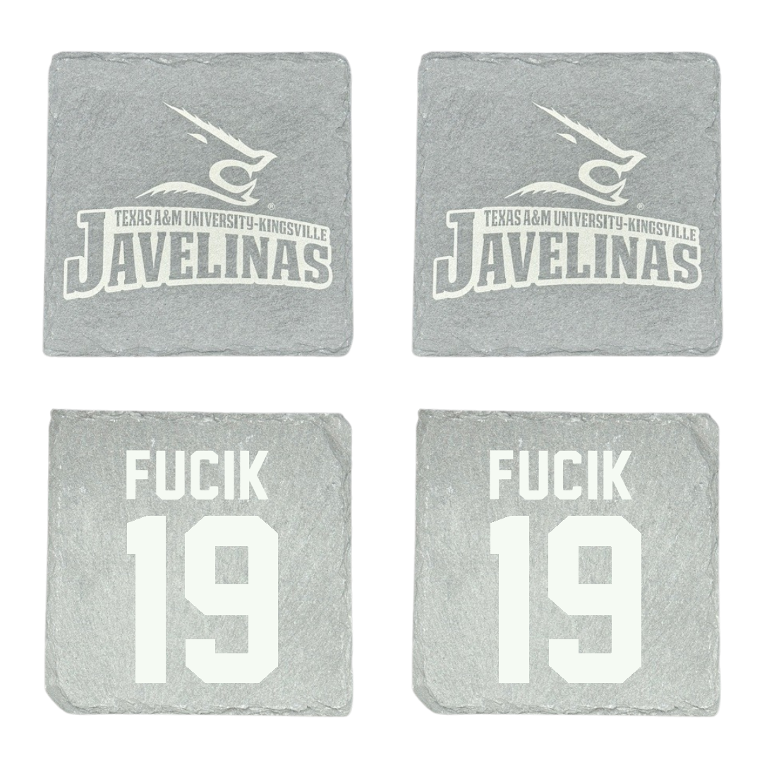 Texas A&M University-Kingsville Football Stone Coaster (4 Pack)  - #19 Bryce Fucik
