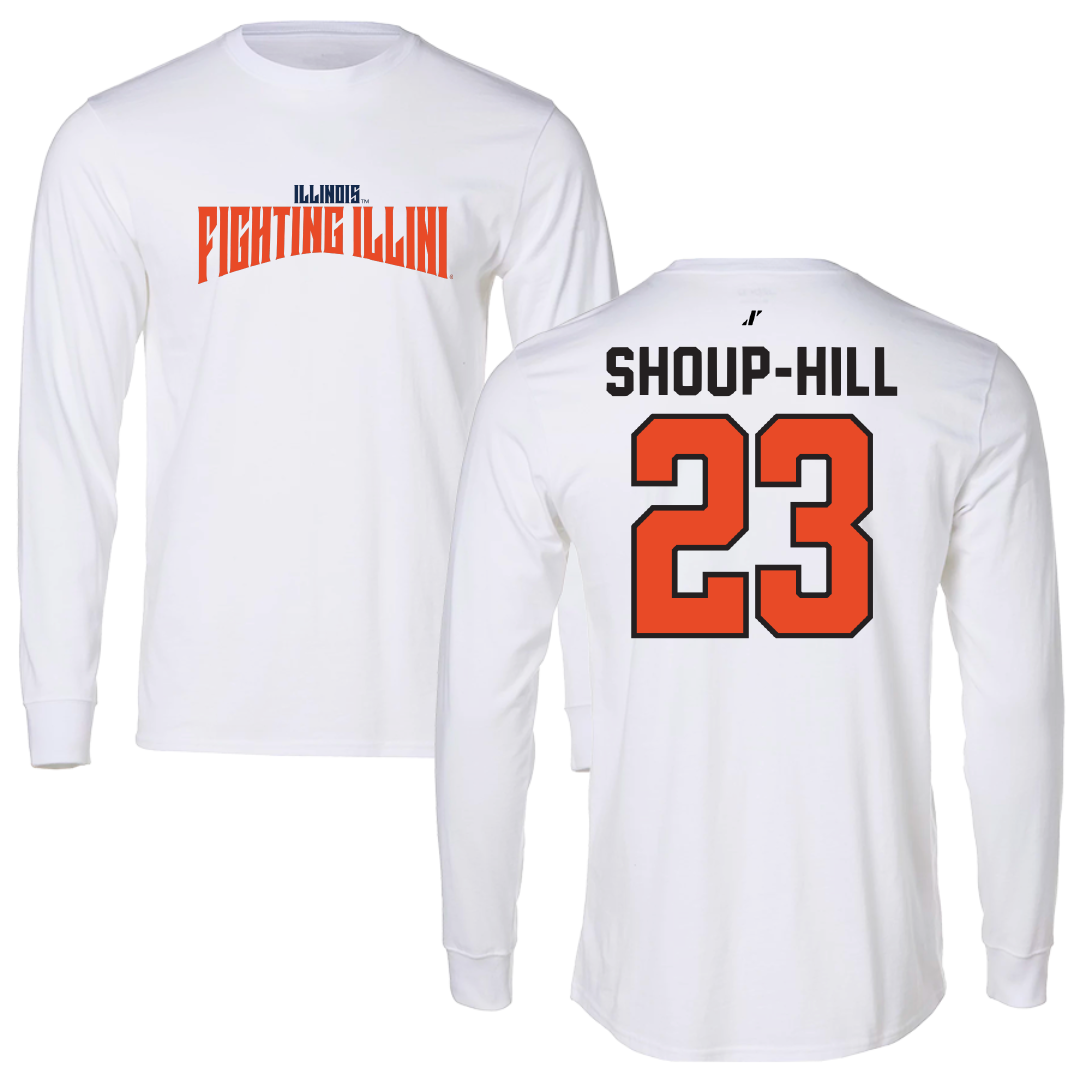 University of Illinois Basketball White Classic Long Sleeve - #23 Brynn Shoup-Hill
