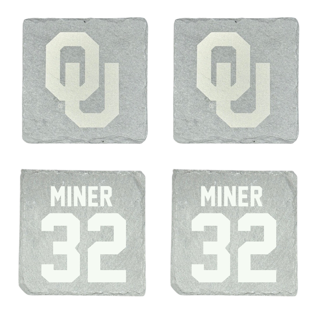 University of Oklahoma Baseball Stone Coaster (4 Pack)  - #32 Jace Miner
