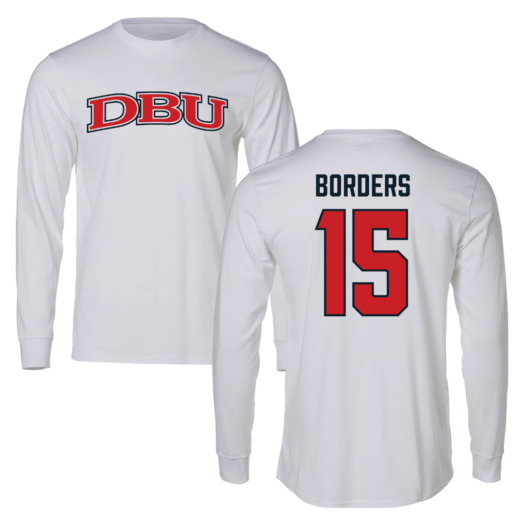 Dallas Baptist University Soccer White Long Sleeve - #15 Elise Borders