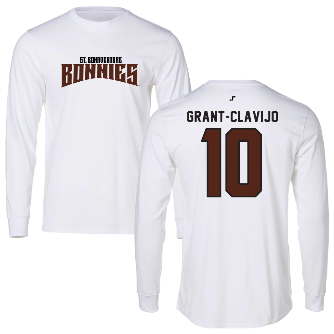 St. Bonaventure University Soccer White Classic Performance Long Sleeve - #10 Allie Grant-Clavijo
