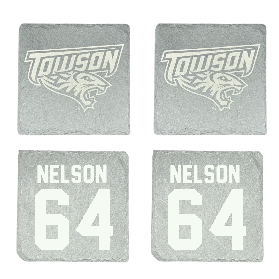 Towson University Football Stone Coaster (4 Pack)  - #64 Joden Nelson