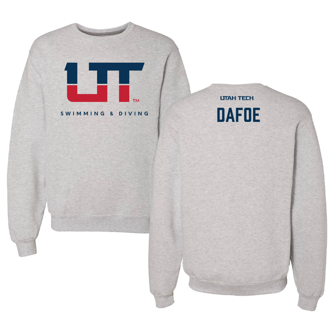 University of Utah Swimming & Diving Gray Crewneck - Claire Dafoe
