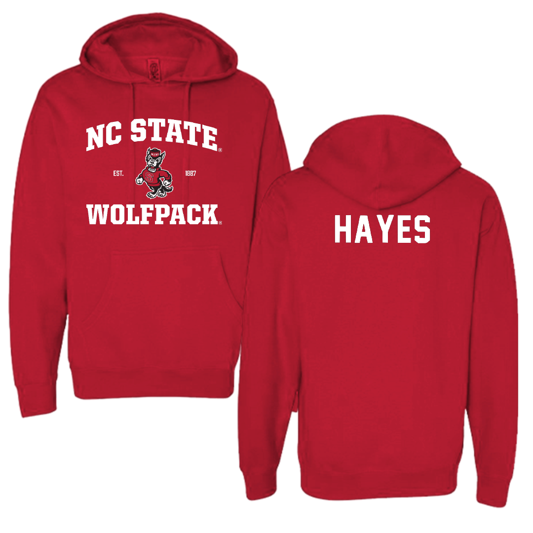 North Carolina State University Swimming & Diving Red General Hoodie - Aiden Hayes