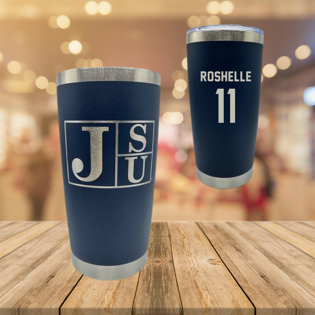 Jackson State University Basketball Navy Stainless Steel Tumbler - #11 Madison Roshelle