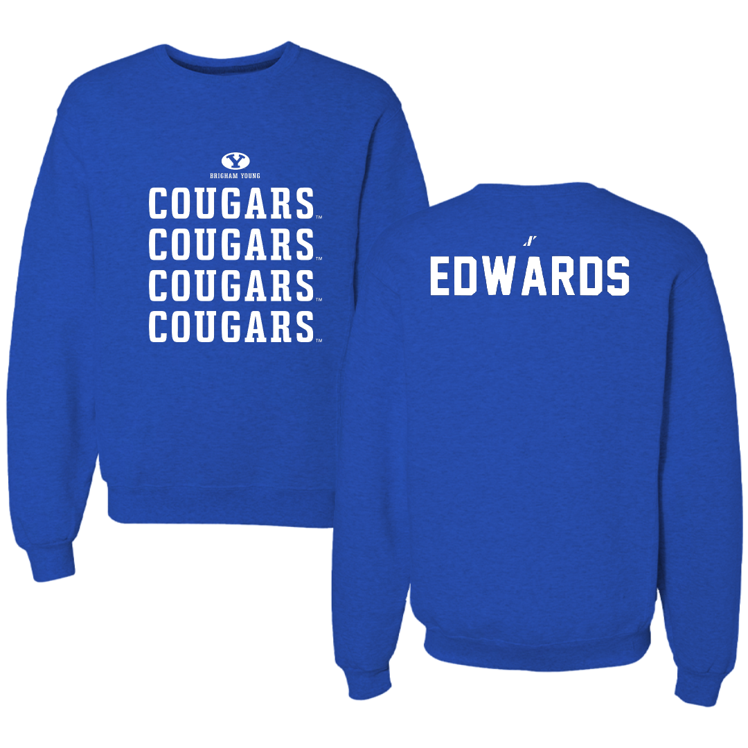 Brigham Young University Swimming & Diving Blue General Crewneck - Emerson Edwards