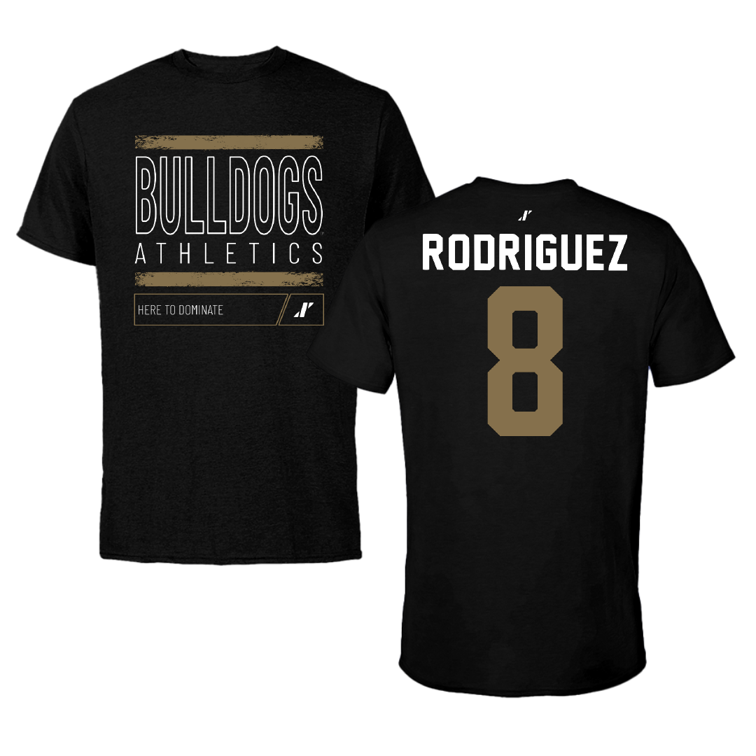 Bryant University Soccer Black Dominate Tee - #8 Diego Rodriguez