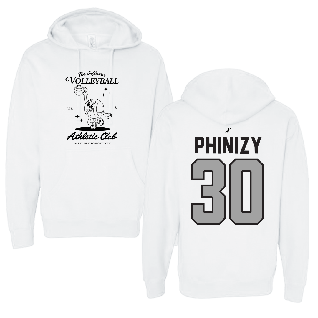 Volleyball White Influxer Athletic Club Hoodie - #30 Liam Phinizy