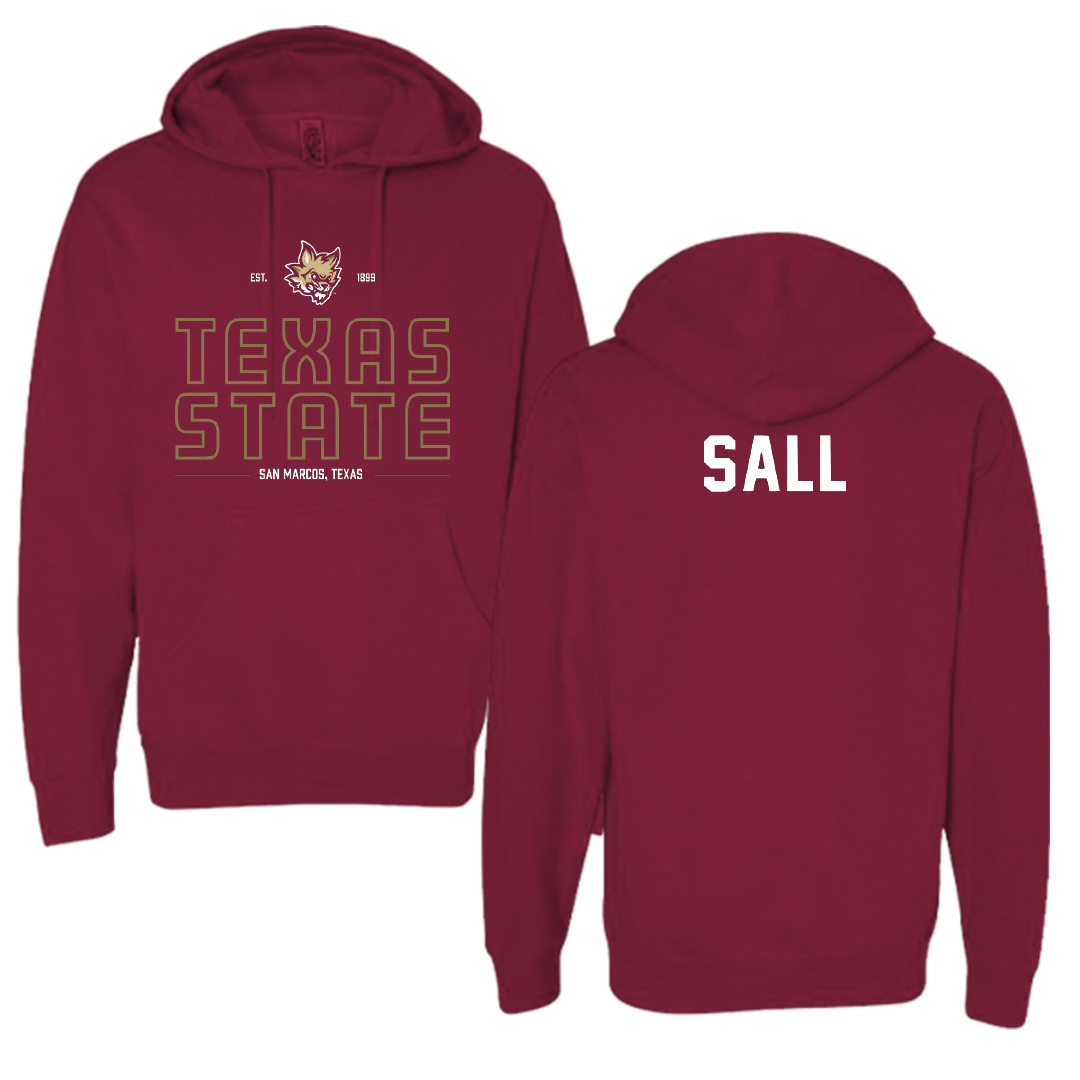 Texas State University TF and XC Maroon General Hoodie - Lamine Sall