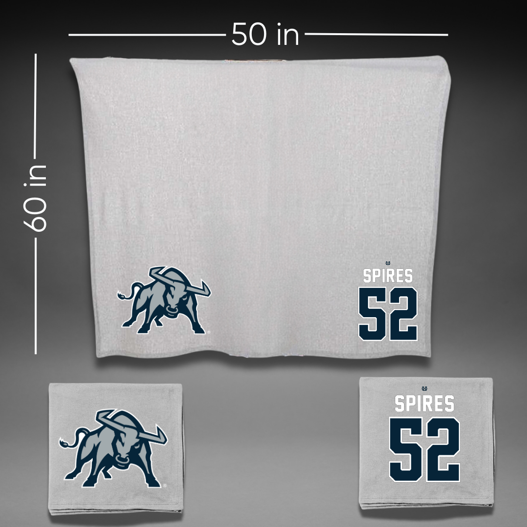 Utah State University Football Gray Blanket - #52 Blaine Spires