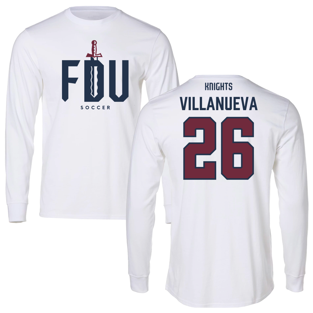 Fairleigh Dickinson University-Metropolitan Campus Soccer White Long Sleeve - #26 Emily Villanueva