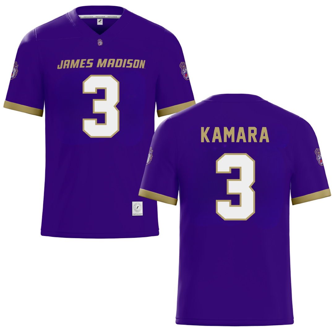 James Madison University Purple Football Jersey - #3 Mikail Kamara
