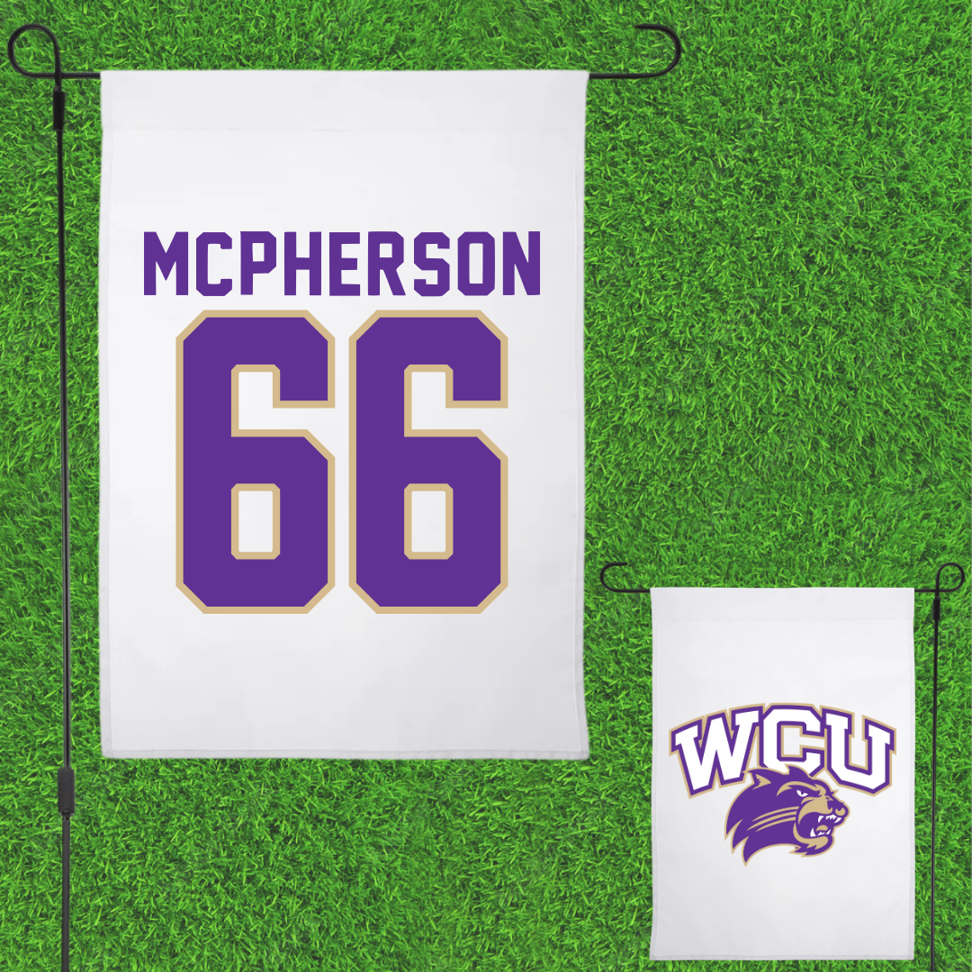 Western Carolina University Softball White Garden Flag - #66 Maya McPherson