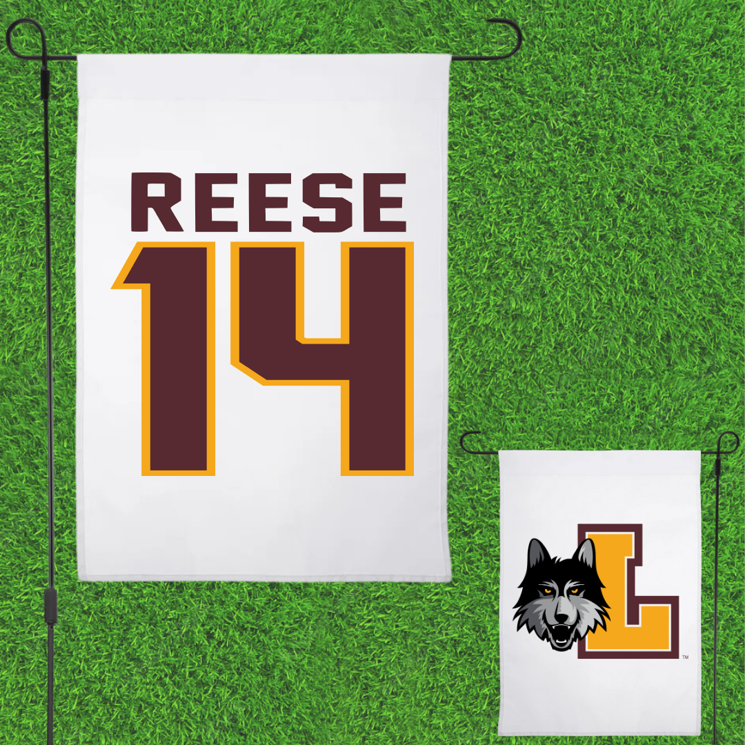Loyola University-Chicago Basketball White Garden Flag - #14 Caleb Reese
