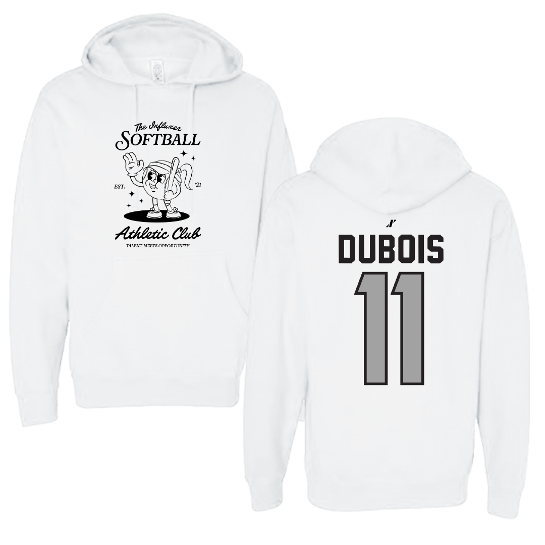 Softball White Influxer Athletic Club Hoodie - #11 Ellie DuBois