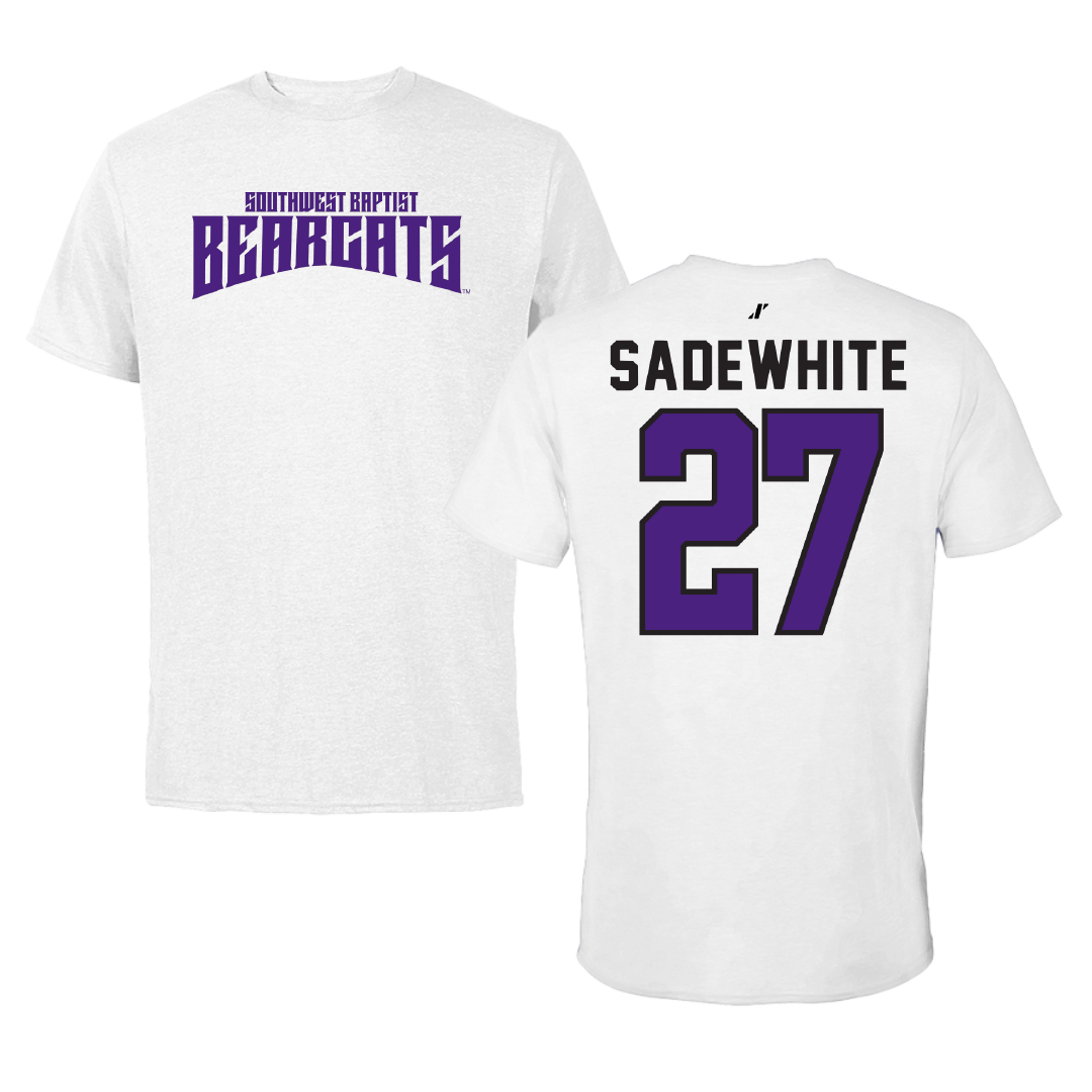 Southwest Baptist University Softball White Classic Tee - #27 Lucy Sadewhite
