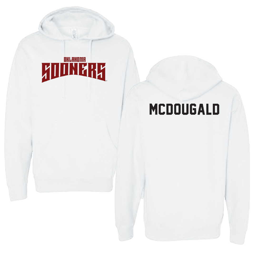 University of Oklahoma Wrestling White Classic Hoodie - Willie McDougald